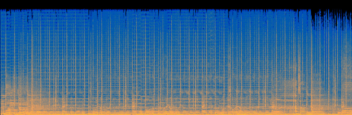 Spectrogram of a true 320 kbps file, energy up to 20 kHz